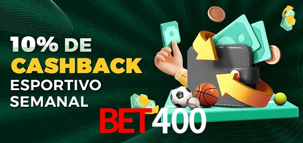 10% de bônus de cashback na bet400